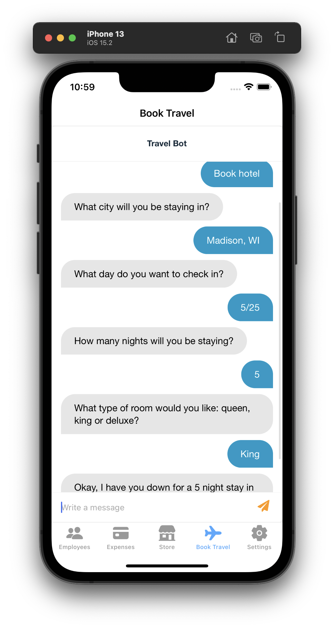 Chatbot iOS